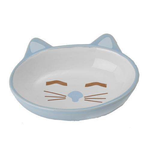 Sleepy Kitty Blue Cat Bowl