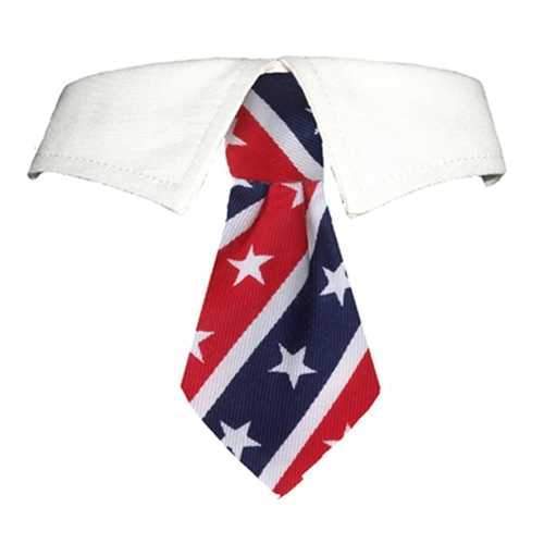 Stars and Stripes Dog Shirt Collar and Tie