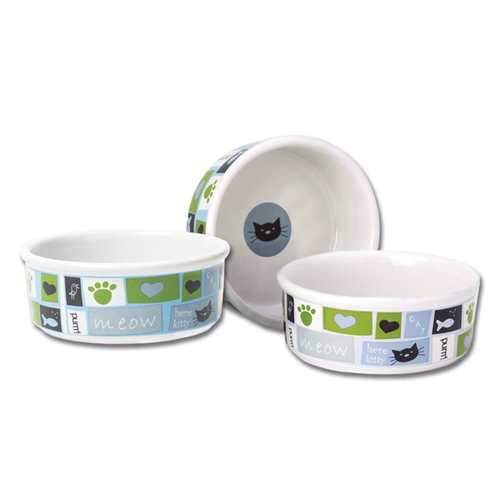 Meow Flair Cat Bowl - Blue