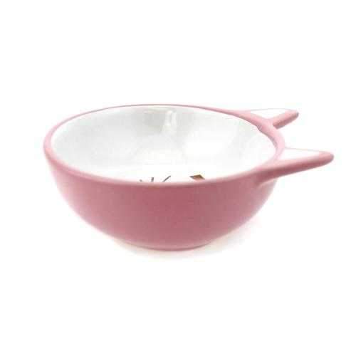 Sleepy Kitty Pink Cat Bowl