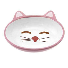 Sleepy Kitty Pink Cat Bowl