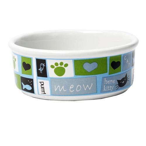 Meow Flair Cat Bowl - Blue