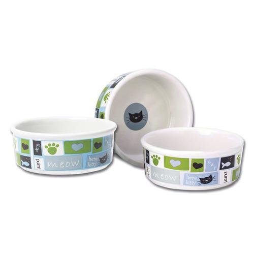 Meow Flair Cat Bowl - Blue