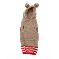 Handmade Wool Monkey Dog Hoodie with Ears