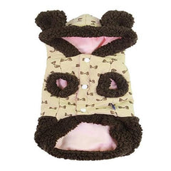 Dobaz Bowtie Dog Hoodie - Khaki