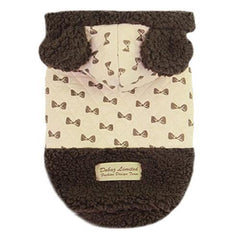 Dobaz Bowtie Dog Hoodie - Khaki