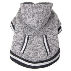 FouFou Heritage Knit Dog Hoodie - Heather Gray
