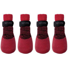 FouFou Rubber Dipped Dog Socks - Red