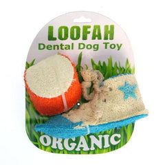 Athletic Loofah Dog Toy Combo