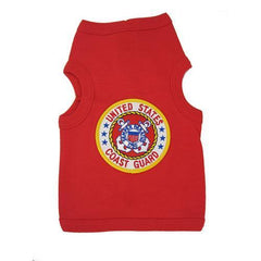 U.S. Coast Guard Crest Dog Tank Top - Red