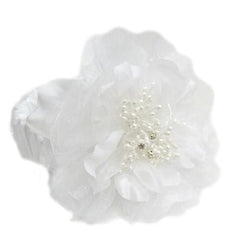 White Flower Deco Dog Collar