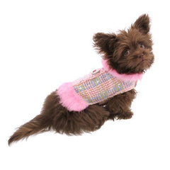 Aubrey Fur Coat Dog Harness - Pink