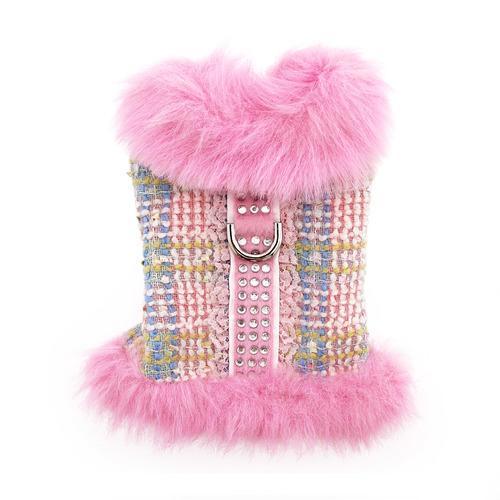 Aubrey Fur Coat Dog Harness - Pink