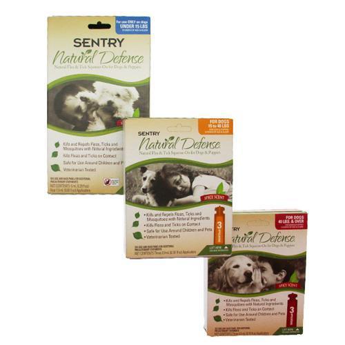 Sentry Natural Defense 3-Month Flea/Tick Squeeze-On Treatment for Dogs