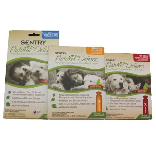 Sentry Natural Defense 3-Month Flea/Tick Squeeze-On Treatment for Dogs