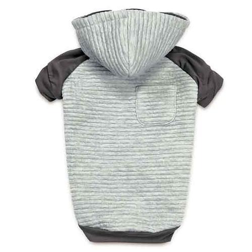 Zack and Zoey Elements Textured Stretch Dog Hoodie - Gray