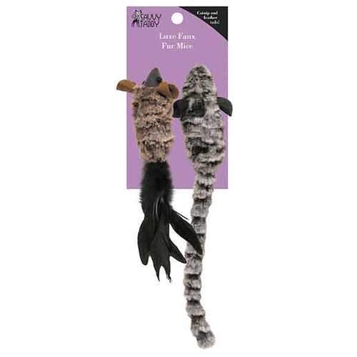 Savvy Tabby Luxe Faux Fur Mice Cat Toy