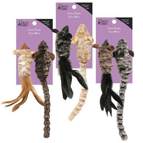 Savvy Tabby Luxe Faux Fur Mice Cat Toy