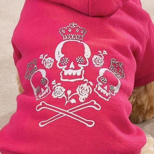 Crowned Crossbones Hoodies - Raspberry Sorbet