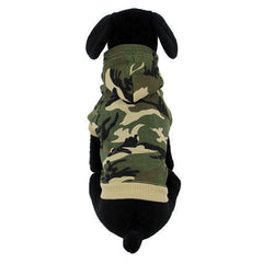 Camo Dog Hoodie - Green