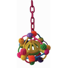 Happy Beaks Space Ball On A Chain Bird Toy