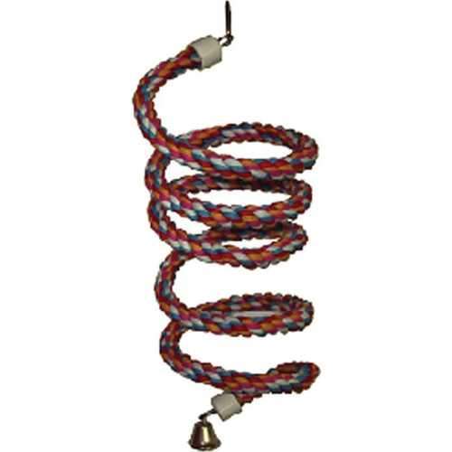 Happy Beaks Cotton Rope Boing With Bell Bird Toy