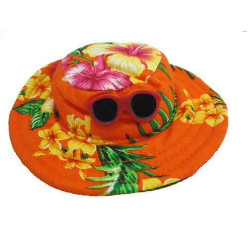 Hawaiian Dog Hat - Orange