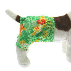 Hawaiian Swim and Board Dog Trunks - Green