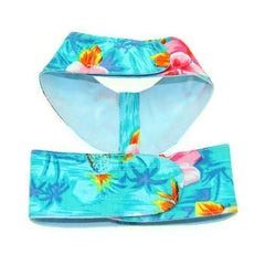 Hawaiian Print Dog Harness - Blue