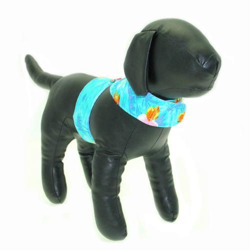 Hawaiian Print Dog Harness - Blue