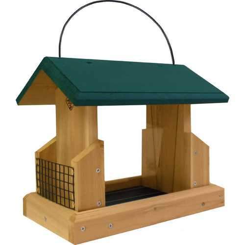 Hopper Feeder Deluxe Cedar With Suet Holders