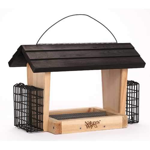 Hopper Feeder With Suet Cages