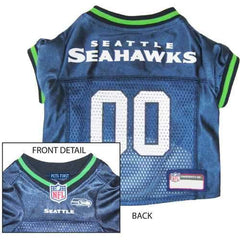 Seattle Seahawks Officially Licensed Dog Jersey - Green Trim
