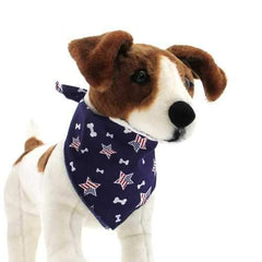 Aria Bone in the USA Dog Bandana - Blue