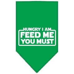 Hungry I am Dog Bandana - Green