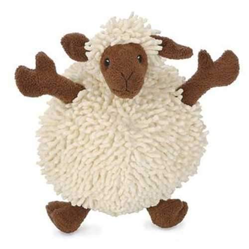 GoDog Fuzzy Wuzzy Sheep Dog Toy - Brown