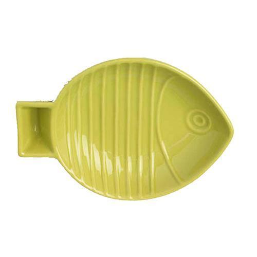 Key West Embossed Fish Cat Saucer - Lime