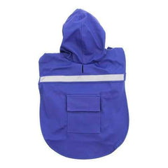 Rain Jacket with Reflective Strip - Blue
