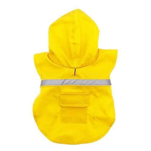 Rain Jacket with Reflective Strip - Yellow