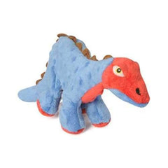 goDog Spike Dino Dog Toy with Chew Guard - Blue