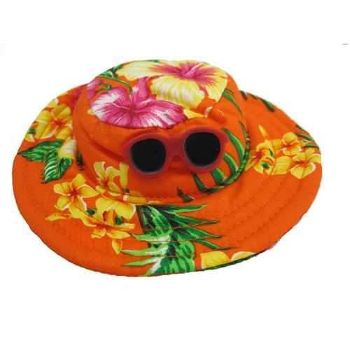 Hawaiian Dog Hat - Orange