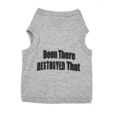 Been There Destroyed That Dog Tank - Gray