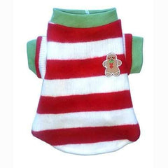 Gingerbread Man Red Stripe T-Shirt by Hip Doggie