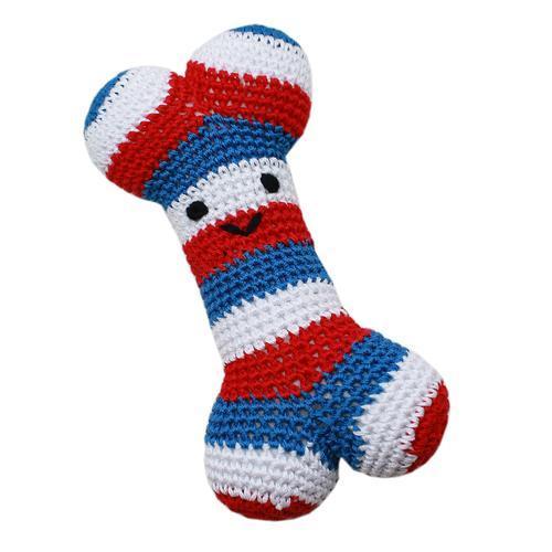 Knit Knacks Betsy the USA Bone Organic Dog Toy