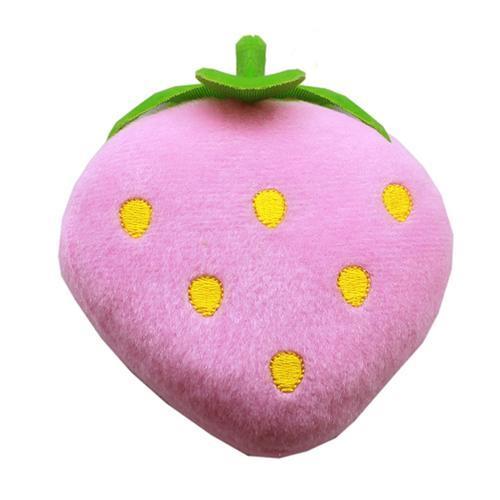 Strawberry Dog Toy - Pink