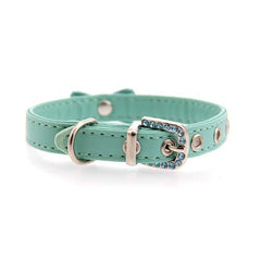 Bow-dacious Crystal Dog Collar - Aqua