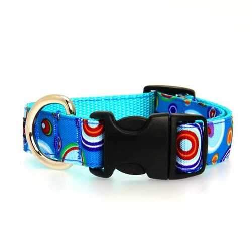 WaLk-e-Woo Martini Dog Collar - Blue