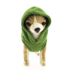 Fleece Vest Hoodie Dog Harness by Gooby - Green