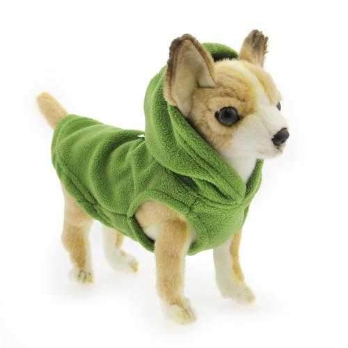 Fleece Vest Hoodie Dog Harness by Gooby - Green