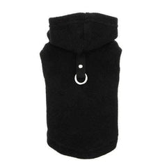 Fleece Vest Hoodie Dog Harness by Gooby - Black